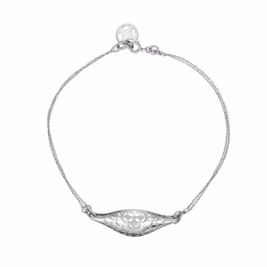 C&D Oblong Bracelet Art Deco Silver