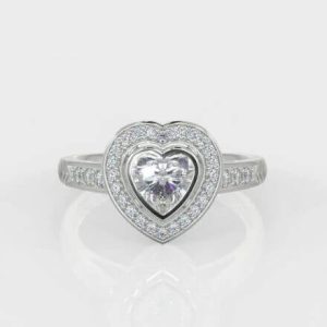 0.50ct Heart Brilliant Cut Diamond Ring