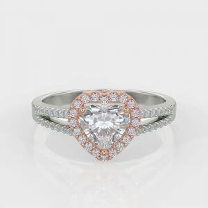 0.80ct Heart Brilliant Cut Diamond Ring