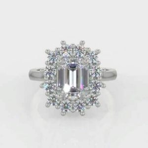 1.00ct Halo Cluster Diamond Ring