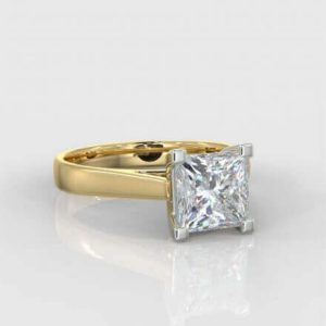 1 x 0.70ct Princess Cut Solitaire Diamond Ring
