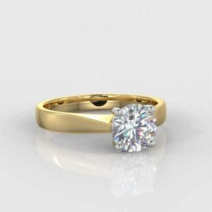 1 x 0.50ct Round Brilliant Cut Solitaire Diamond Ring