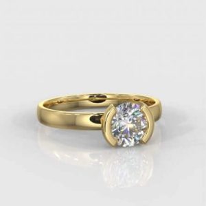 1 x 0.50ct Pear Brilliant Cut Solitaire Diamond Ring