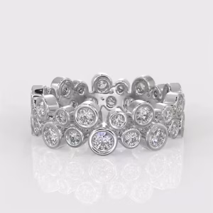 Round Brilliant Cut Bezel Style Setting Wedding Ring