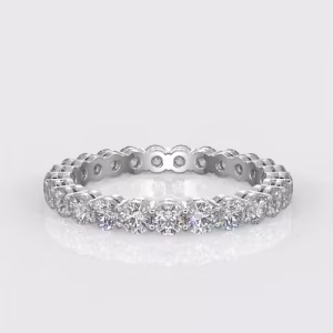 Round Brilliant Cut Claw Style Setting Wedding Ring