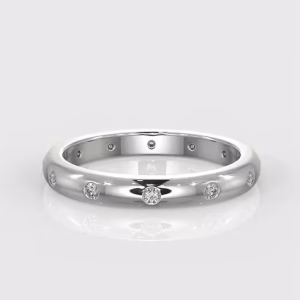 Round Brilliant Cut Diamond Illusion Style Setting Wedding Ring