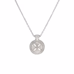 Sterling Silver Celtic Shield Necklace