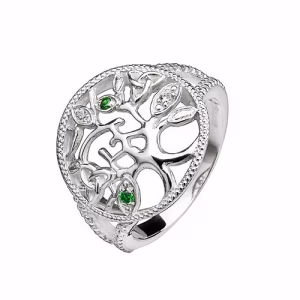 Tree of Life Ring with Side Design